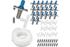 VIKKSAER Automatic Rabbit Watering System, 20 Pack Rabbit Nipple Drinker for Small Animals Poultry Guinea Pig Ferret Rats Rod