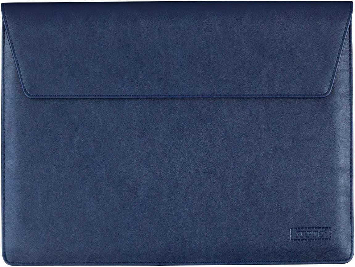 Faux Leather Carrying Case Sleeve for Microsoft Surface Pro 6 / New Surface Pro 12.3 / Google Pixel Slate 12.3 / Apple iPad Pro 12.9 2018 / HP Elite x2 13 / Acer Switch 7 Black Edition 13.5 (Blue)