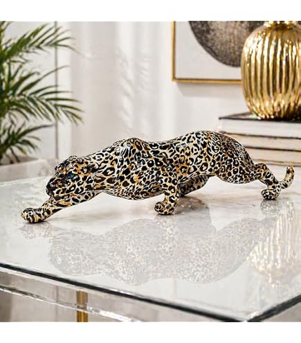 Amazon.com: ZIF Jaguar Golden Panther Jaguar Lion Sculpture Luxury