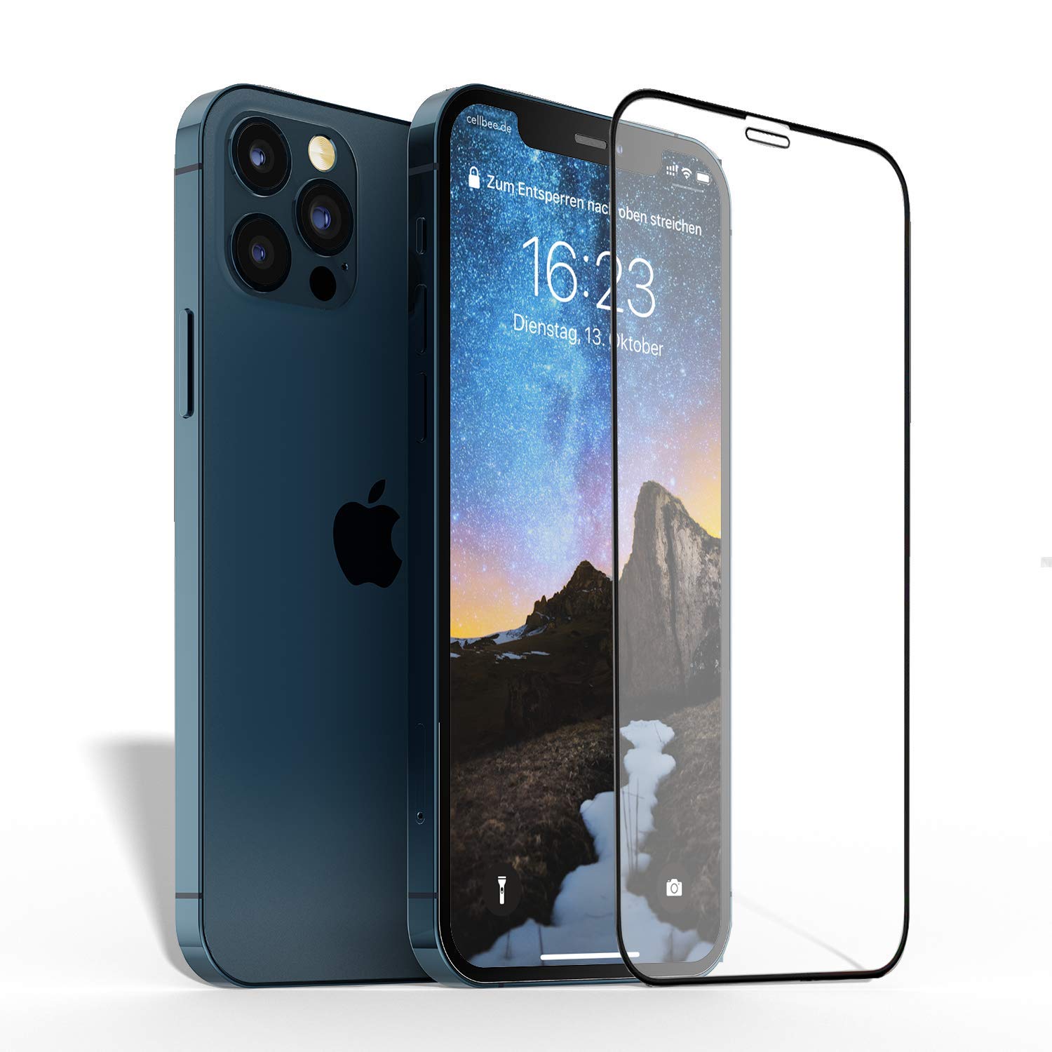 CELLBEE Compatible with iPhone 12 Pro Max Tempered Glass The Fusion Cases Compatible, Premium Protective Film, Notch Invisible, Premium Screen Protector, 2.5D Screen Protector, Glass Tempered Glass Film