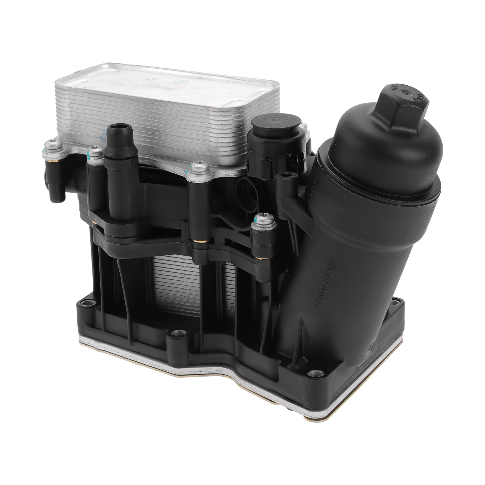 Photo 1 of INFINAUTO Engine Oil Cooler Oil Filter Housing Adapter Assembly, Oil Cooler No.11428507697/11-42-8-507-697 for BMW X3 X5 328d Upgraded Aluminum Alloy Silver Tone, 1 Pc