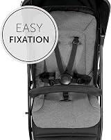 hauck Padded Pushchair Liner Charcoal Universal Fit Breathable Cotton view 3