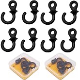 Qmagic 8Pcs Monkey Tail Silencers, Rubber Bow String Silencers, Black | Bow String Shock Absorber, Compound Bow String Silencer for Various Archery Bows, Archery Dampener Accessory