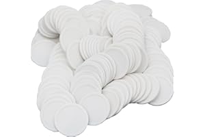 HAKITAROOM 35MM/1.37-inch Box of 120 Counting Coins for Poker Chips and Game Coins (White, 35MM/1.37-inch)