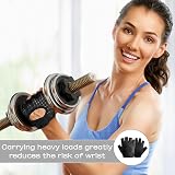 Eophmi Gym Gloves Women Weight Lifting Gloves Black Breathable Cushioning view 6