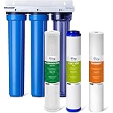 iSpring Heavy Metals Whole House Water Filter System, Reduces Lead, Chloramine, PFAS, Chlorine, Sediments, 3-Stage Whole House Water Filtration System, 3/4" Inlet/Outlet, Model: WCB32C-KS