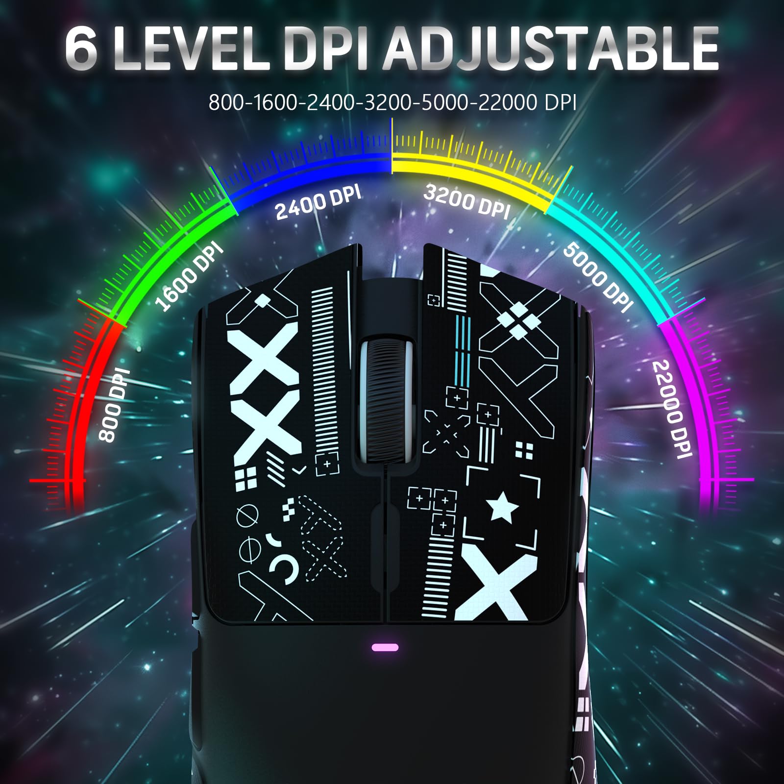 MAGIC-REFINER Attack Shark X11 59g Superlight Wireless Gaming Mouse with Grip Tape, RGB Charging Dock，BT/2.4G Wireless/Wired Pc Mouse, 22000 DPI,5 Programmable Buttons for Pc/Mac(Black)