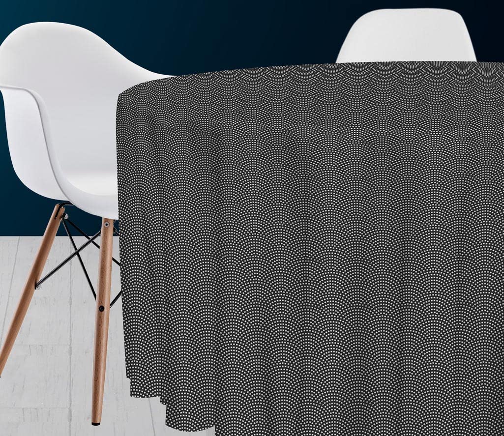 Soleil d'ocre Nappe Bait Polyester Grey Diameter 180 cm