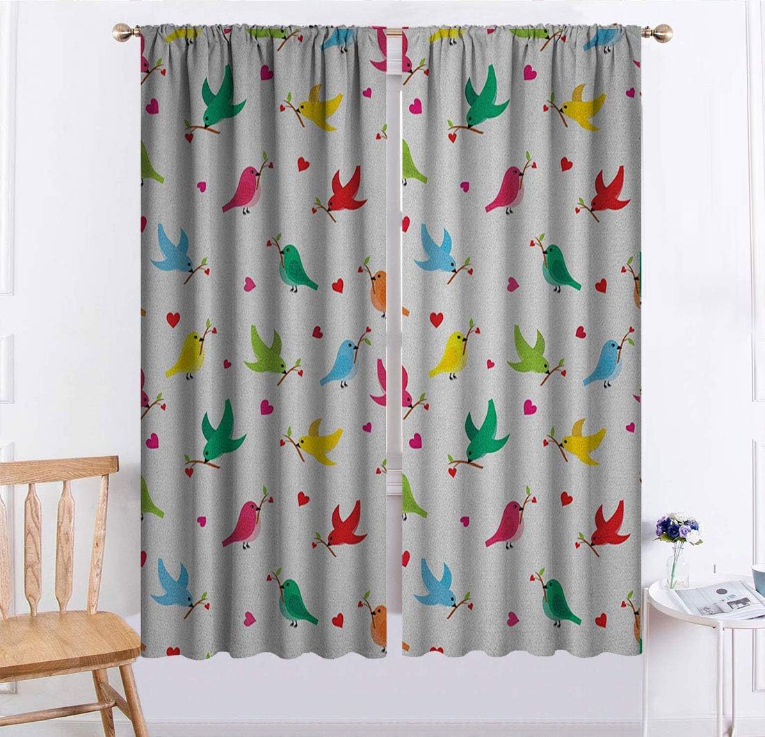 Birds Blackout Curtains Panels