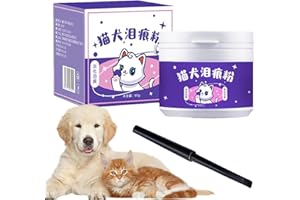 Tear Stain Remover Powder – Pet Eye Cleansers, Safe Grooming Solution, Natural Brush Applicator with Absorbent Formula for Do