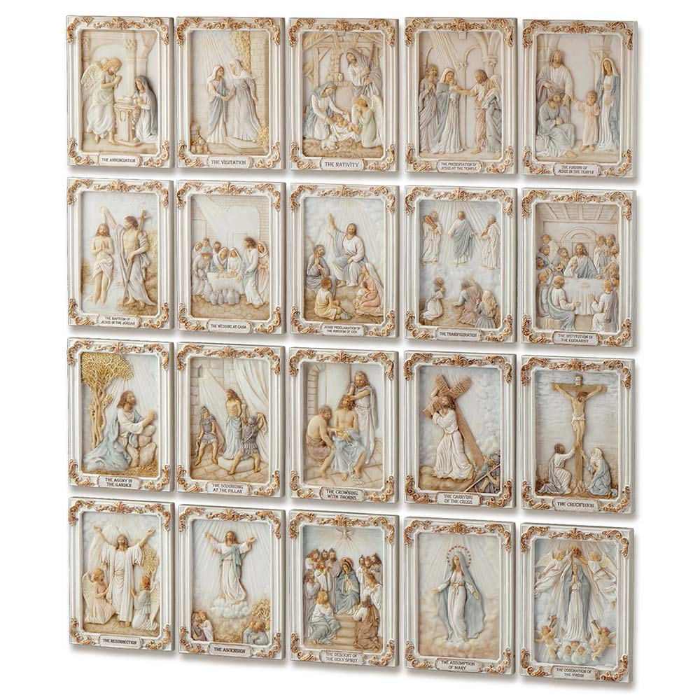 Mua The Mysteries Of The Rosary Wall Plaque Set trên Amazon Mỹ chính ...