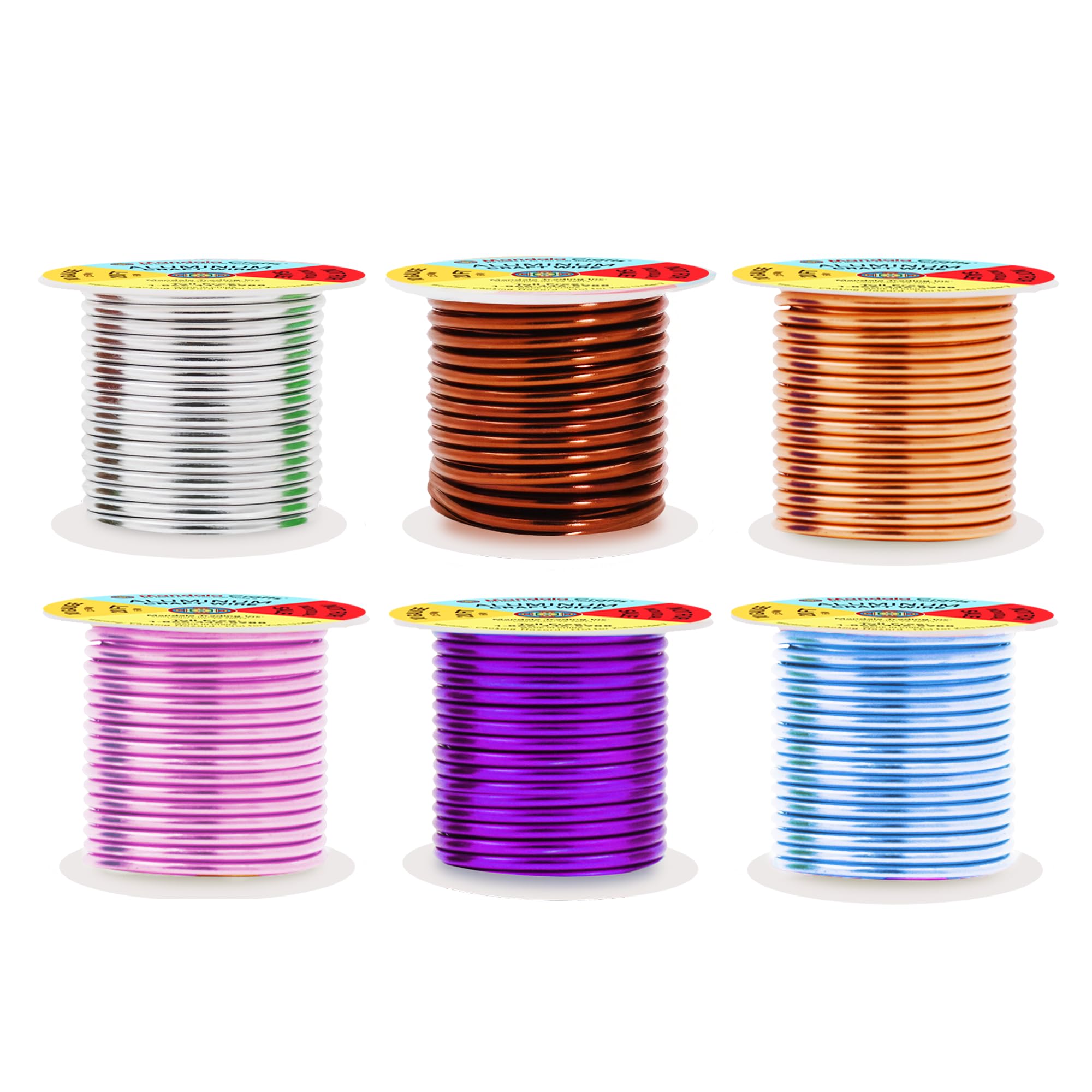Mandala Crafts 10 Gauge Anodized Aluminum Craft Wire for Jewelry Making - 120 FT Colored Flexible Silver Copper Purple Pink Brown Ice Blue Wire - Bendable for Bonsai Armature Crafting Sculpting Image