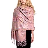 Achillea Big Paisley Pashmina Shawl Wrap for Women – Elegant Scarf for Weddings, Evening Dresses, Festivals & Daily Wear