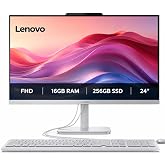 Lenovo IdeaCentre 24&ldquo; FHD All-in-One, 16GB RAM, 256GB SSD, Intel 4-Core | Office 365 for The Web, Keyboard and Mouse Included, Windows 11, Everyday Tasks Desktop