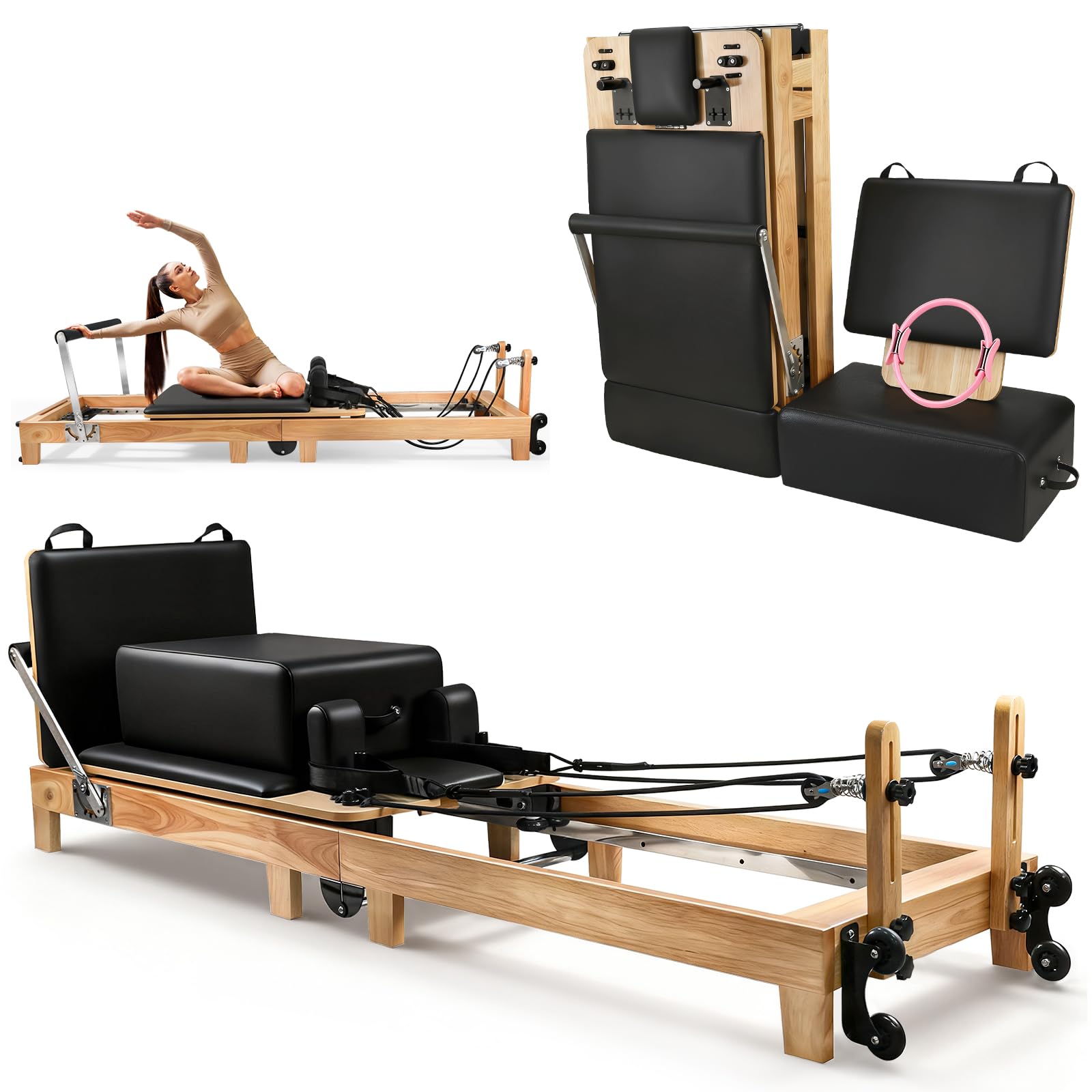Photo 1 of * Photos represent true condition* THIS IS FACTORY NEW CONDITION*94.5" Pilates Reformer,Reformer Pilates Machine with 5 Springs, Quick-Assembly Studio Grade Pilates Reformer Machine, Pilates Equipment with Sitting Box, Jump Board for Home Use & Studio 7a5