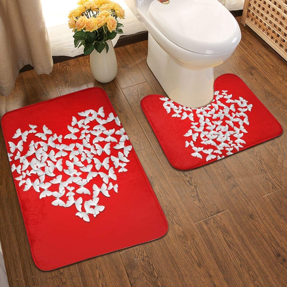 Valentines Day Card Red Vector Image Bathroom Antiskid Pad