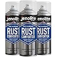 JENOLITE Rust Converter Spray for Metal - Fast Acting Rust Reformer, Inhibitor, and Primer in One - Reforms Rust into Ready to Paint Surface - 3x13.5 fl oz (3x400ml)