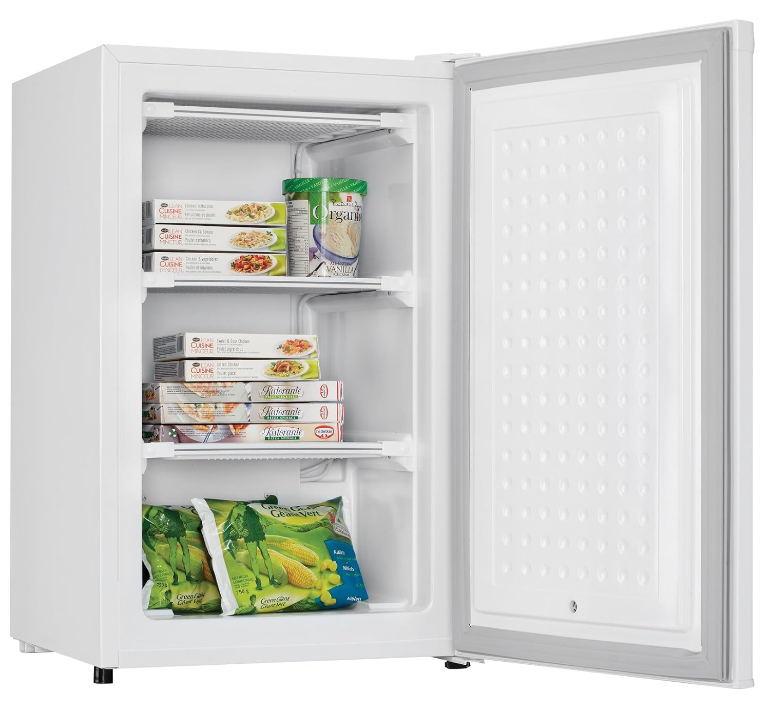 White Danby DUFM043A1WDD 4.3 Cubic Feet Upright Freezer