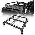 Hooke Road 12.2" High Overland Bed Rack for Full-Size Trucks Without Bed Rails - Compatible with Ford F-150 & Raptor, Dodge Ram 1500, Chevy Silverado 1500, GMC Sierra 1500