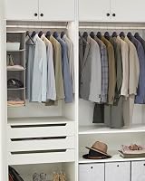 SONGMICS Wooden Hangers Set of 20 with Shoulder Notches 360° Hook Grey view 8