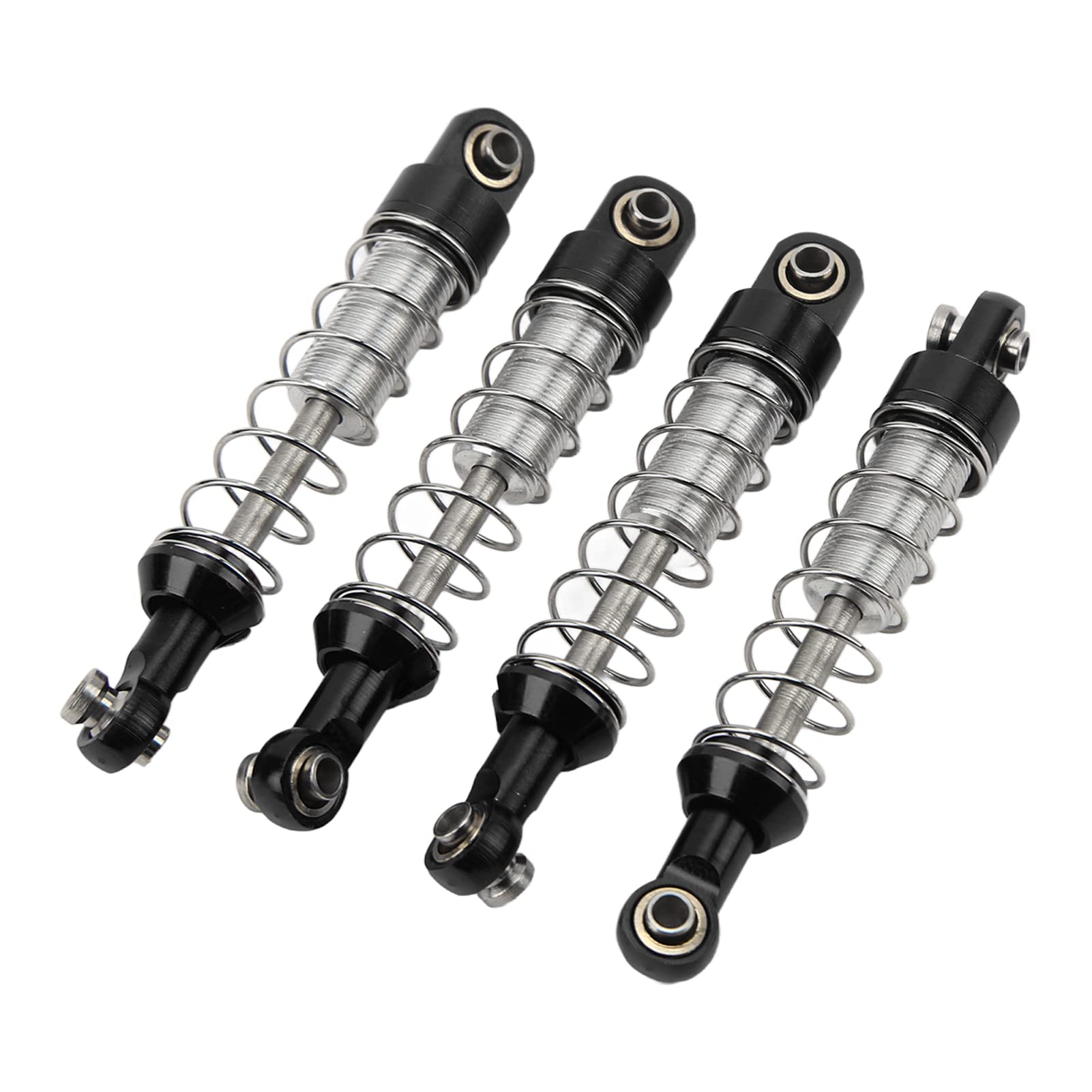 RC Car Shock Absorber, 2 Pairs 60mm Alloy Absorber Damper RC Car Modification Parts Upgrades Compatible with WPL C14 C24 MN D90 99S Model Car (black)