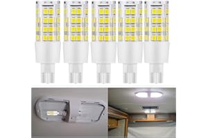 SYXKJ 12 Volt 921 Wedge Replacement LED Bulb, T10 12V Interior Lighting RV Light Bulbs for Trailer Motorhome 5th Wheel, 400LM Marine Boat Dome Light Replacement(5Pack, 6000K White)