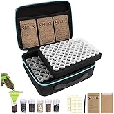 Seed Storage Organizer Box with 120 Slots and Plastic Bottles, Garden Seed Saver Kit with Envelopes, Labels, Funnel & Tweezers, Airtight Seed Storage Case for Flowers, Vegetables, Herbs & Plants
