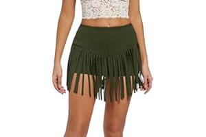 ELLA LUST Womens Western Cowgirl Fringe Shorts - Country Concert Outfits Sexy Booty Pole Dance Rave Festival Tassel Bottoms