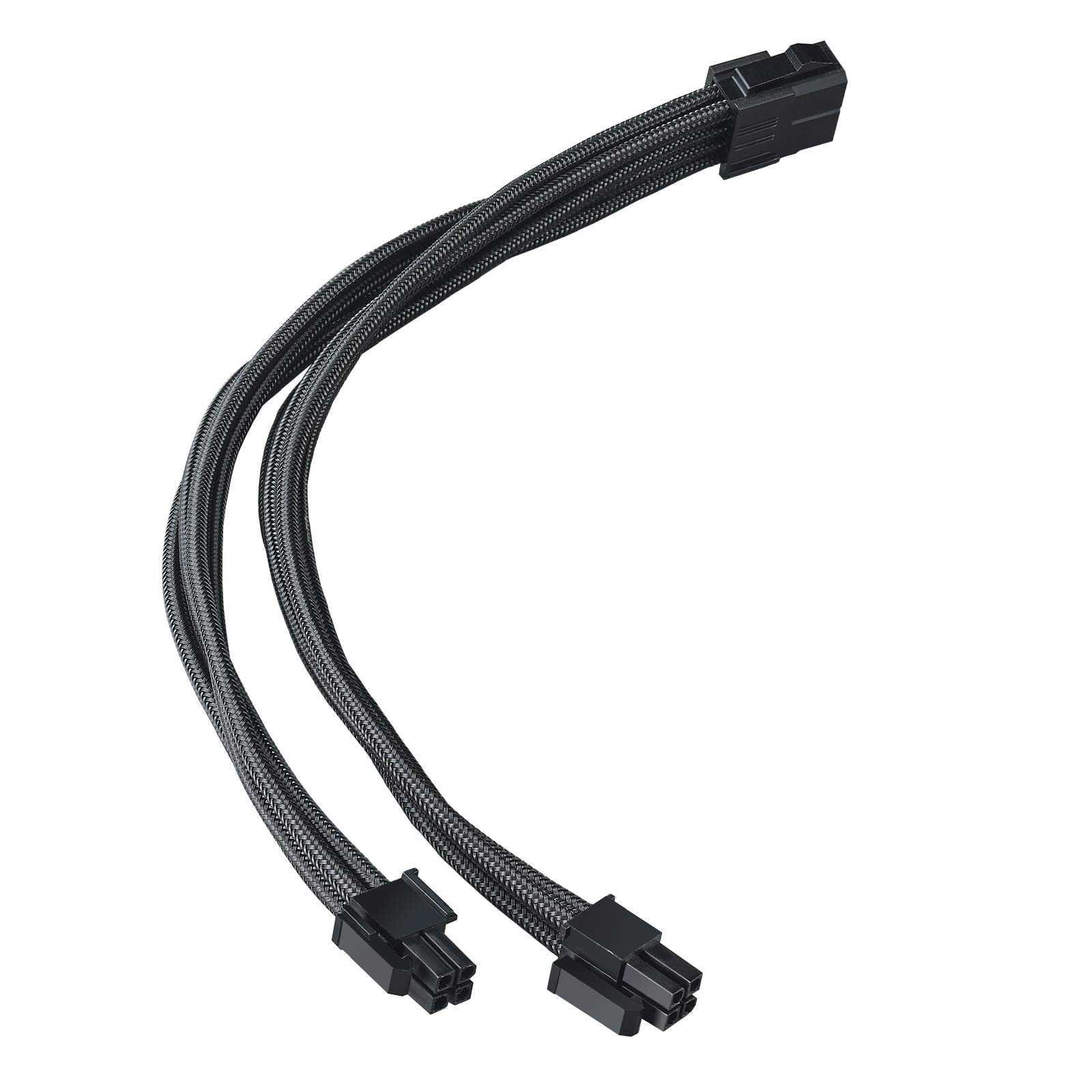 SilverStone SST-PP07E-EPS8B - 30cm EPS 8pin to EPS/ATX 4+4pin flexible Sleeved Extention Cable, black