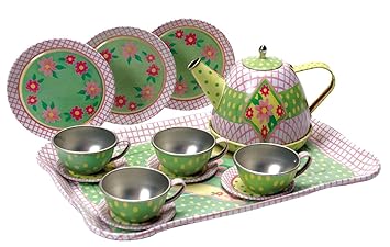 tin play tea set