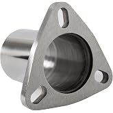 Universal Semi Direct Fit Exhaust Converter Pipe 2.5"OD 3-Bolt Flange Repair Kit，T304 Stainless Steel, exhaust flange repair,weld on exhaust flange