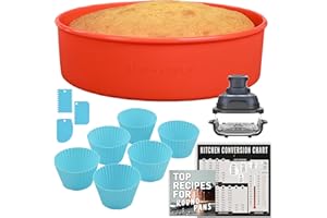 Air Fryer Baking Pan Set For Ninja Crispi 4qt & 6 Cup Glass Cooking System, Freezer, Airfryer Bakeware Sets with Cupcake Line