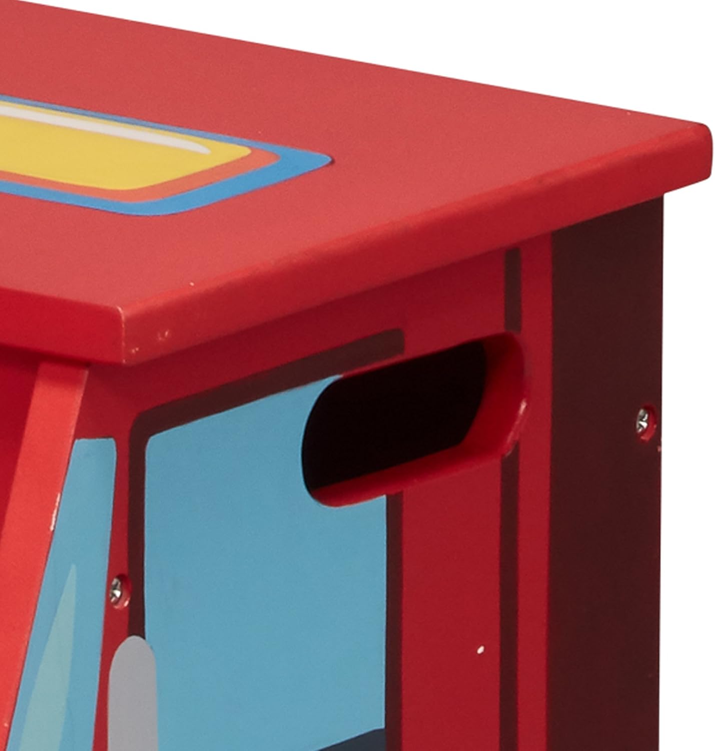 Fantasy Fields - Sturdy Wooden Structure Little Fire Fighters Themed Kids Step Stool with Storage, Nursery Step Stools, Lead and Non-Toxic Free Water-Based Paint, Red (TD-12510A): Toys & Games