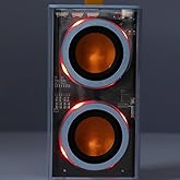 Transparent Bluetooth Speaker with LED Colorful Lights, Portable Mini Speakers Stereo Sound for Office Bathroom Party Travel (Beige)