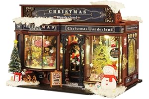Christmas Doll House | Christmas House Dolls | Miniatures Doll Kit, Miniature Kit, Wooden Houses, Creative Room for Kids Adul