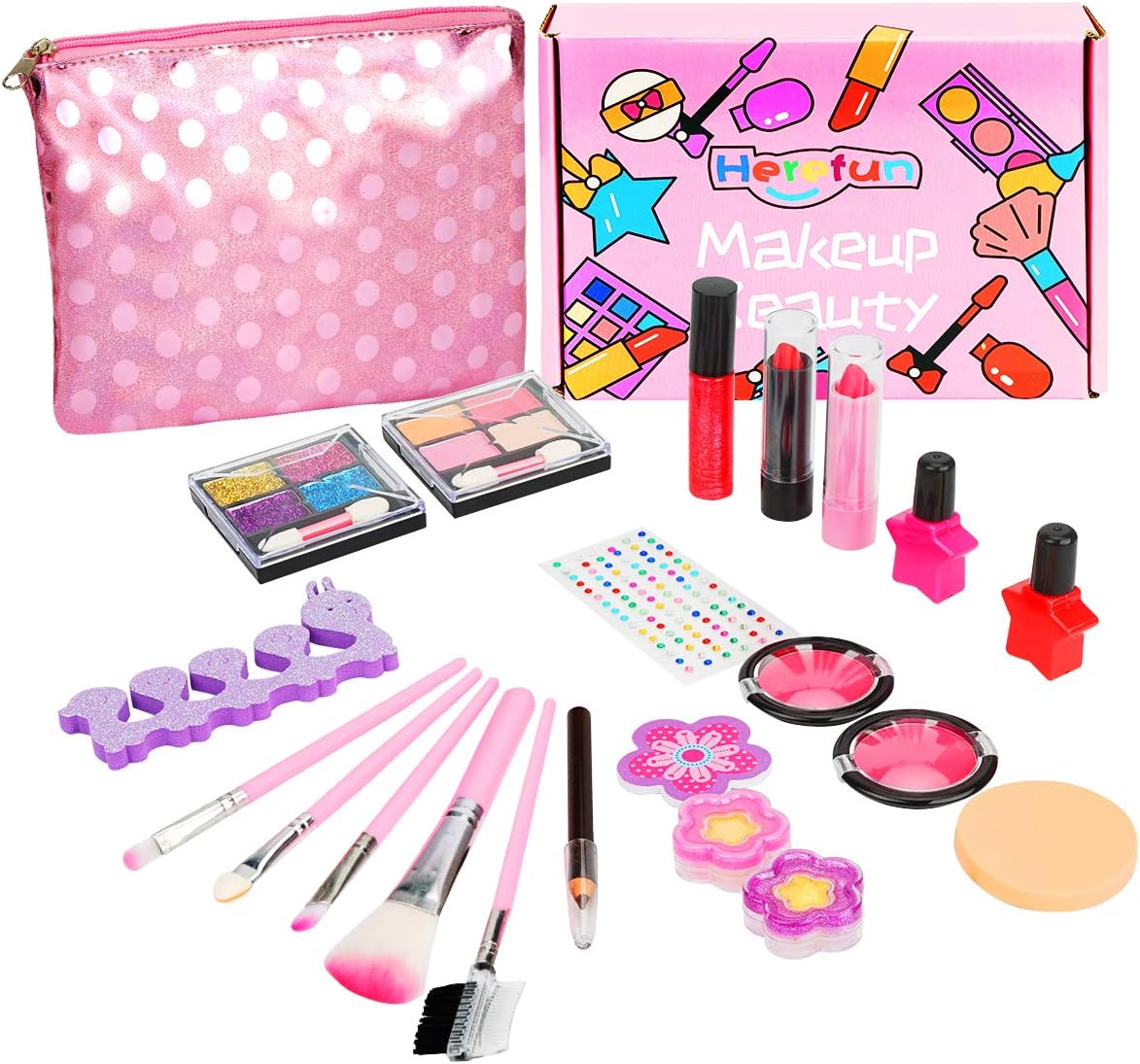 21Pcs Maquillage Lavable Jouet Ensemble Cadeau de No l 21Pcs Maquillage Lavable Jouet Ensemble Cadeau de No l