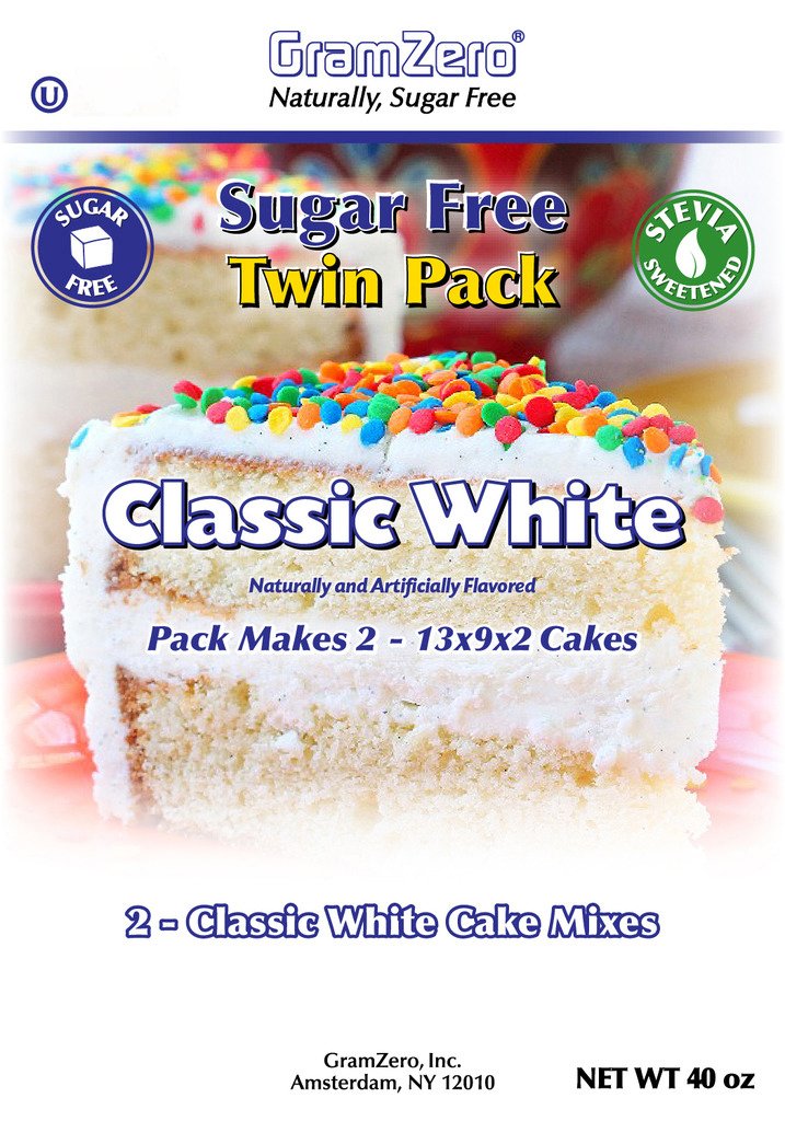 Gramzero 2 Pack White Cake Mix Makes 2 13x9x2 Cakes Stevia Sweetened Sugar Free Amazon Com Grocery Gourmet Food