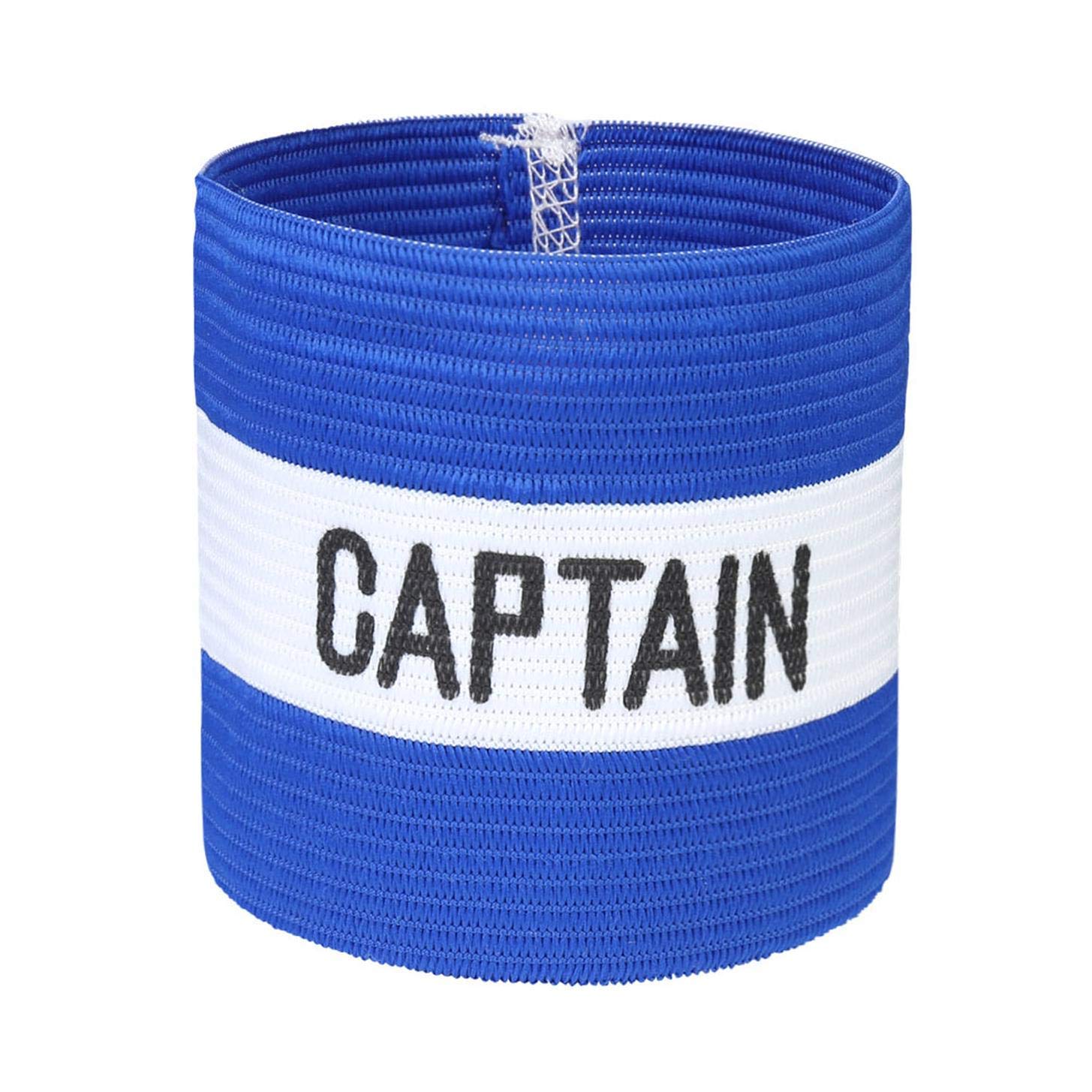 VerteLife Classic Captain's Armband for Football Training, Adult & Youths Elastic Sports Arm Band Captain Armbands (Adult, Blue)