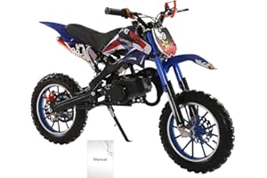 Saterkali 49cc 2-Stroke Kids Off-Road Motorcycle, Petrol-Powered Small Off-Road Motorcycle, Maximum Speed 40KM/H Pocket Motor