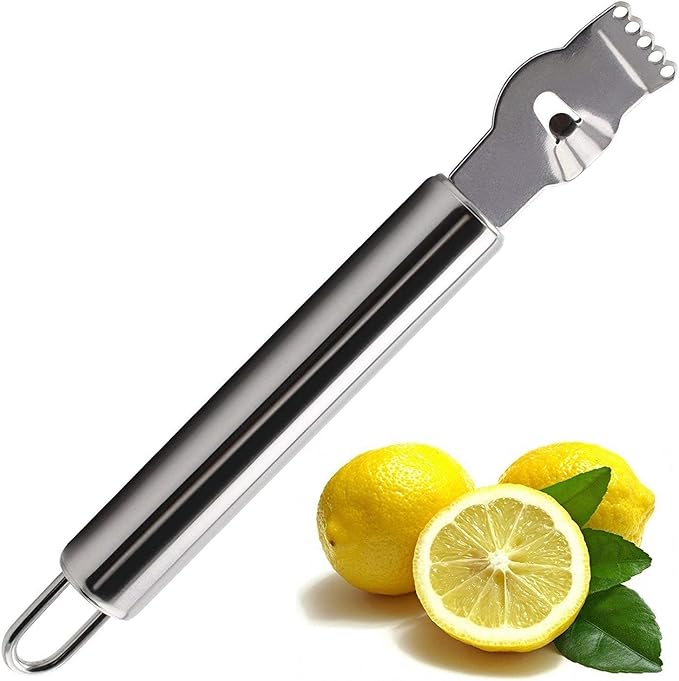 MINGZE Lemon Stainless Steel Zester Grater Orange Citrus Kitchen Peeler