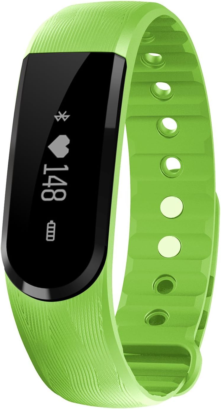 FenYi Smart Heart Rate Fitness Tracker,Bluetooth 4.0 IP67 Waterproof OLED Bracelet Health Sleep Tracker Sport Activity Pedometer with Calories Counter Step Tracker Alarm for iOS Android iPhone Smartphones