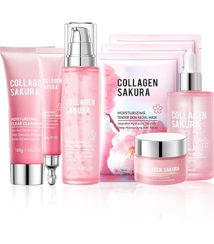 Amazon.com: Sakura Face Care Set for Women, 17Pcs Moisturizing