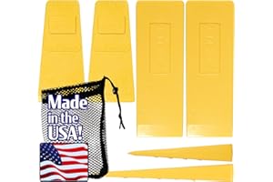 Cold Creek Loggers Felling Wedges, Tree Felling Wedges for Tree Cutting, Logging Wedge Set for Chain Saw, 5.5" (2-Pack) and 8" (2-Pack)