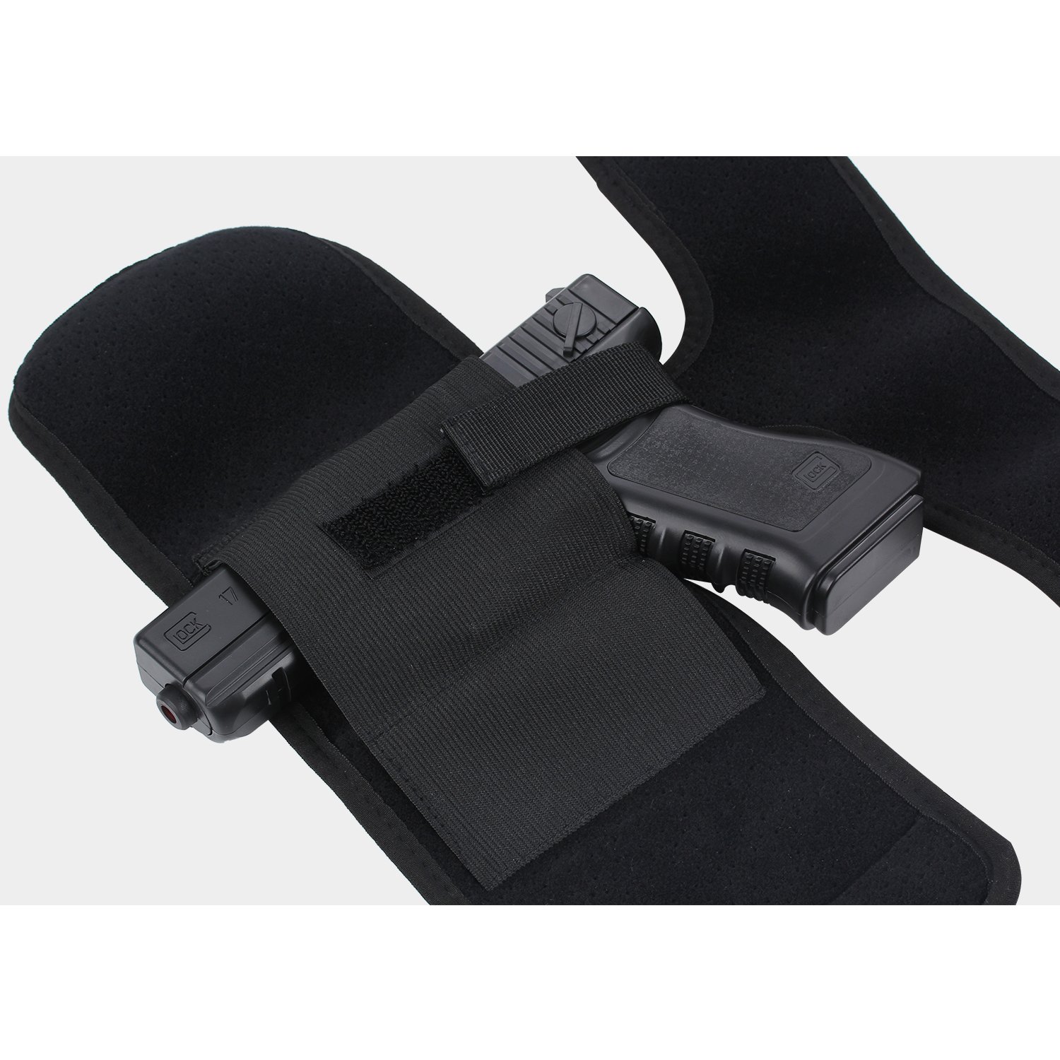 XIAOYI Ankle Holster for Concealed Carry Pistol/Handgun with Adjustable Elastic Secure Strap, Gun Holsters Suitable men and women For Glock 42, 43, 36, 26, S&W Bodyguard .380.38, Ruger LCP, LC9