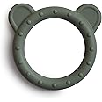 mushie Silicone Baby Teether Toy | Bear (Dried Thyme)