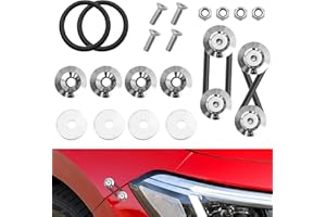 NTNEV Bumper Quick Release Fasteners Kit, Quick Release Trunk Front Rear Bumper, Universal Car Bumper Trunk Fender Hatch Lid (Silver)