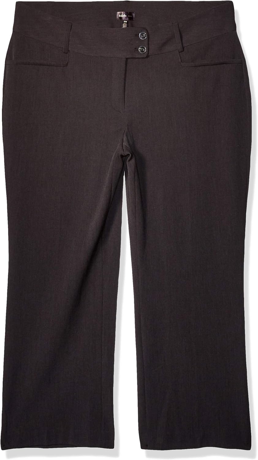 Rafaella Women's Plus-Size Curvy-Fit Gabardine Bootcut Trouser