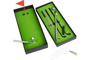GreenHaven Mini Golf Pen Set, Mini Desktop Golf Gift Golf Ball Club Pen Unique Christmas Stocking Stuffers Funny Birthday Gift for Men Women Adults Golfers Dad Boss Coworker Boyfriend
