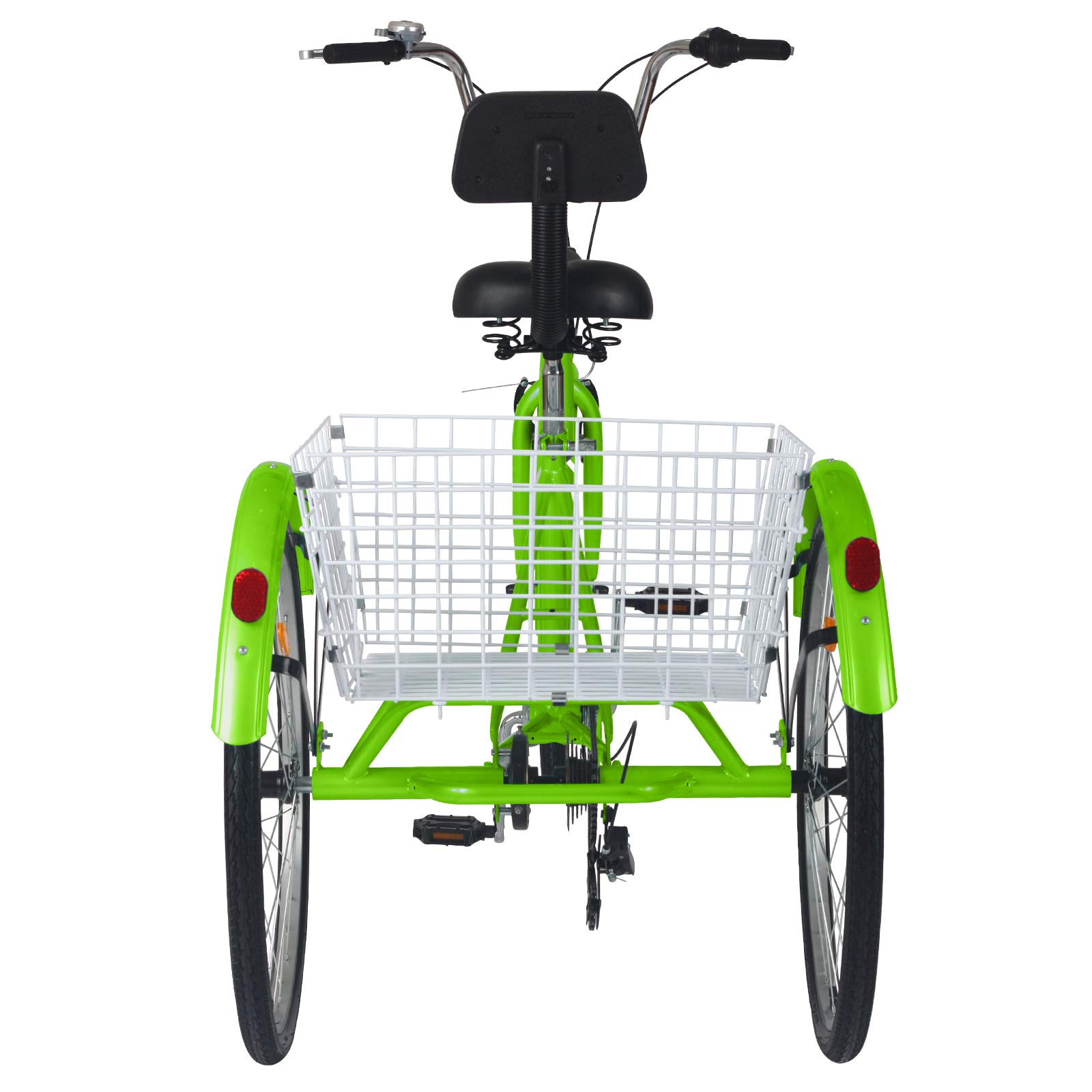 MOPHOTO Adult Tricycles Three Wheel Cruiser Bike 7 Speed, Adult Trikes 24 26 Inch Wheels Low Step Through Three Wheeled Bicycles With Cargo Basket For Women Men