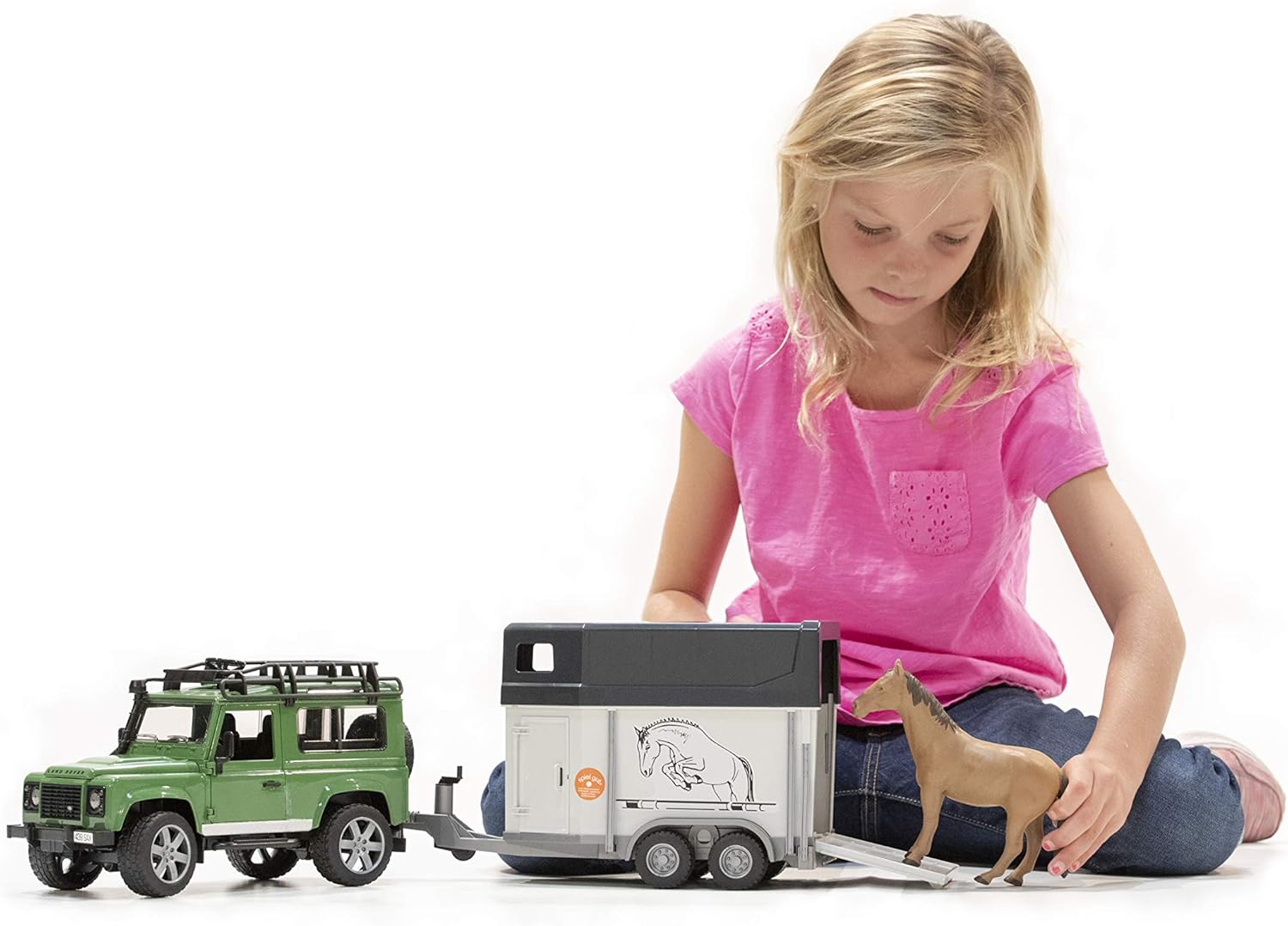 land rover and trailer toy